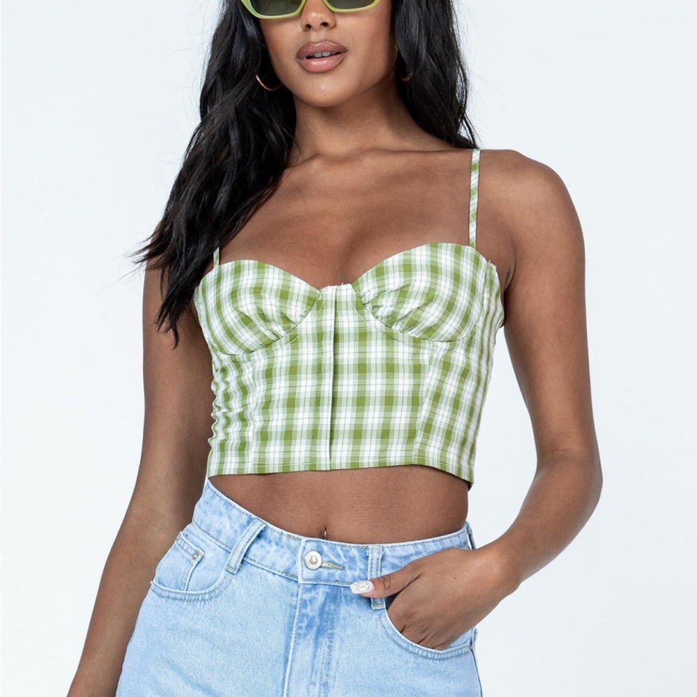 NWT Princess Polly Green Corset Top Size 4